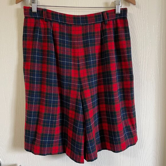 Vintage Pendleton Xmas Check Plaid Wool Shorts | Size Large - Picture 7 of 10